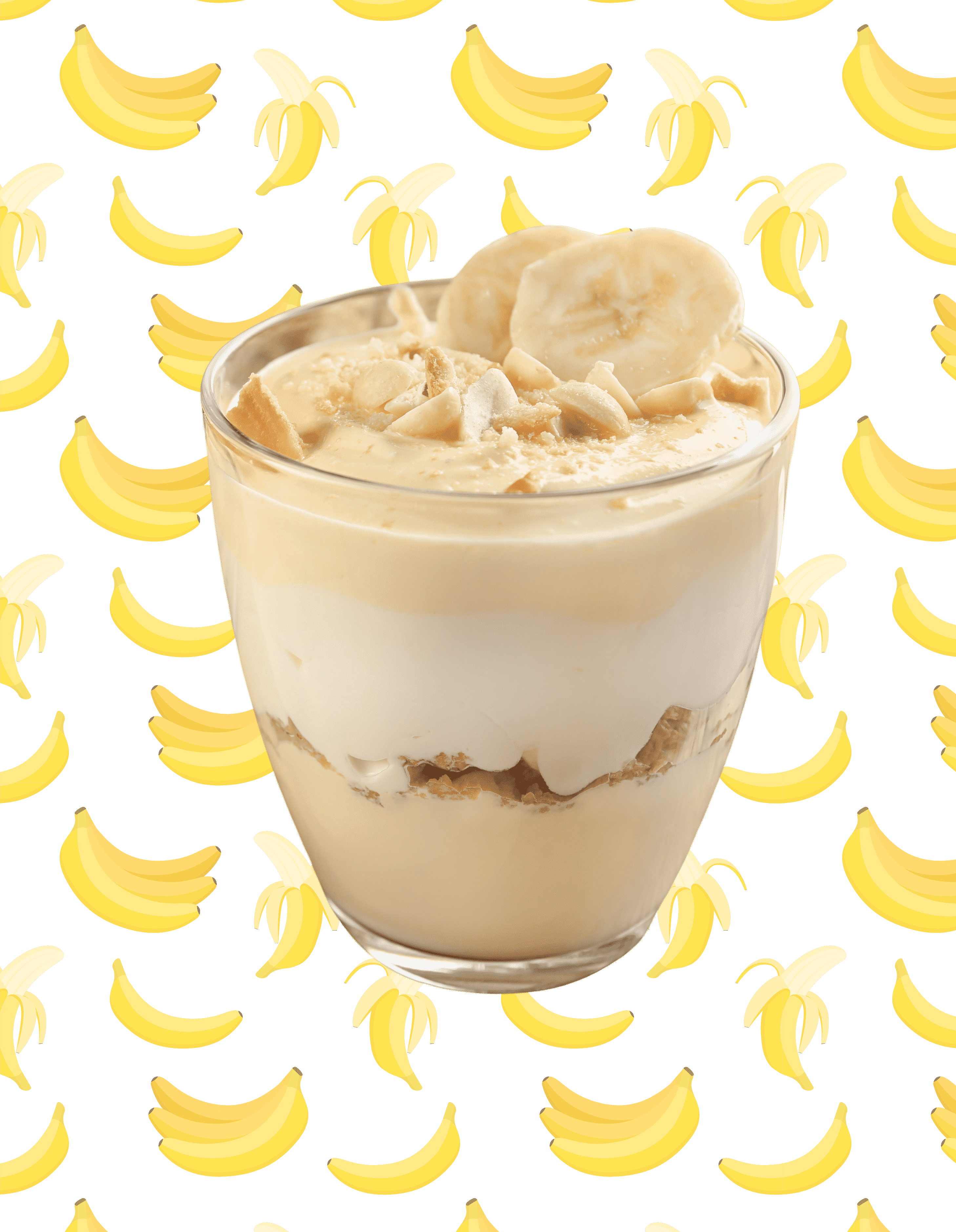 Delicious Banana Pudding in Glass